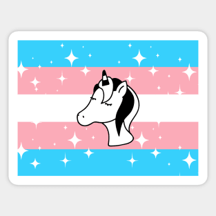 Trans Sparkle Unicorn Sticker